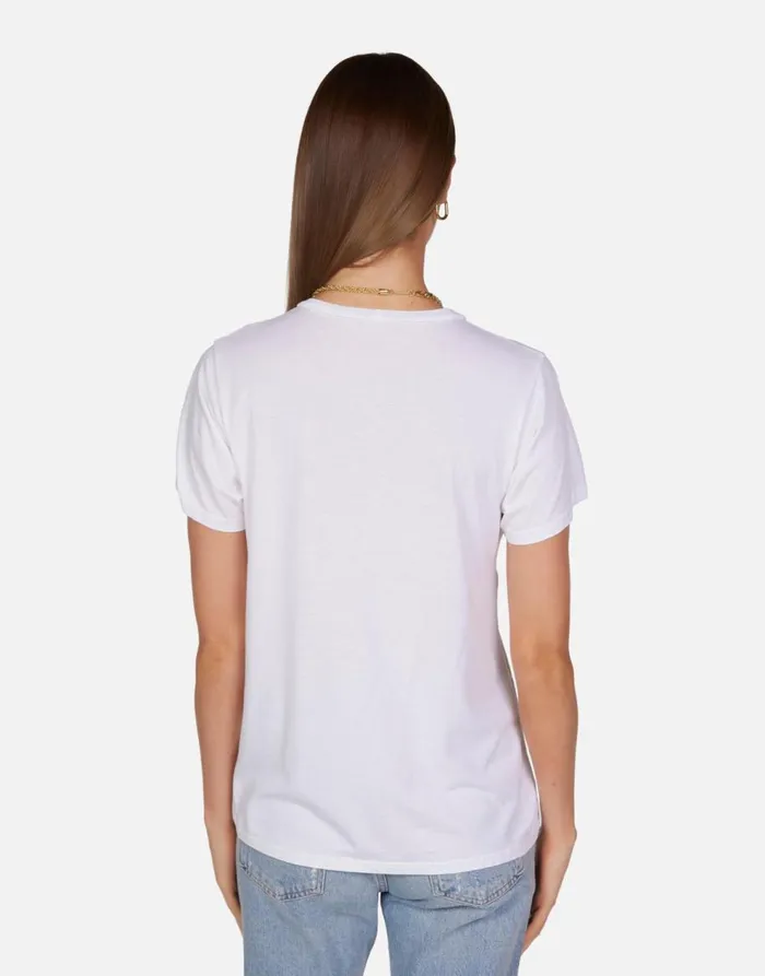 Women039s Wolf X Vintage Elvis White Lauren Moshi Short Sleeve