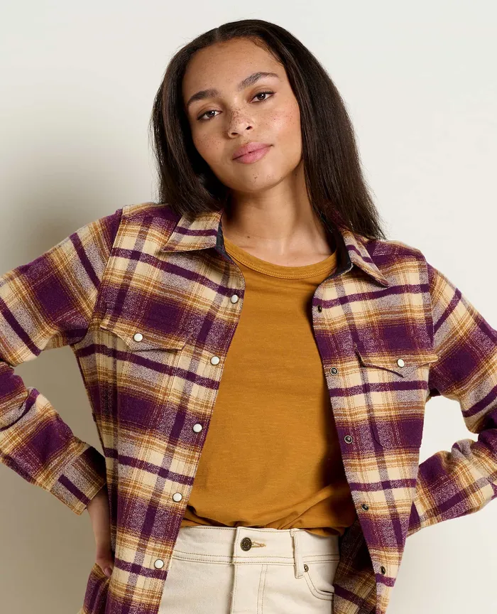 Women8217s ToadandCo Folk Yeah Shirt Jacket Blackberry Tops and TShirts