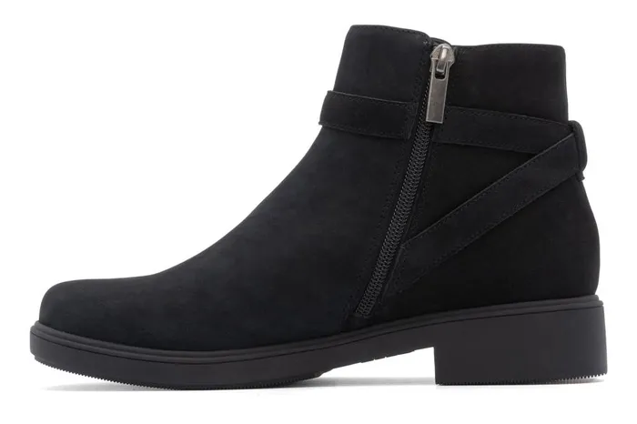 Women ABEO Footwear Boots Compass Buckle Black Nubuck Women ABEO Footwear Boots Compass Buckle Black Nubuck
