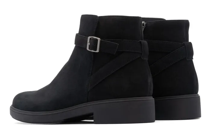 Women ABEO Footwear Boots Compass Buckle Black Nubuck Women ABEO Footwear Boots Compass Buckle Black Nubuck
