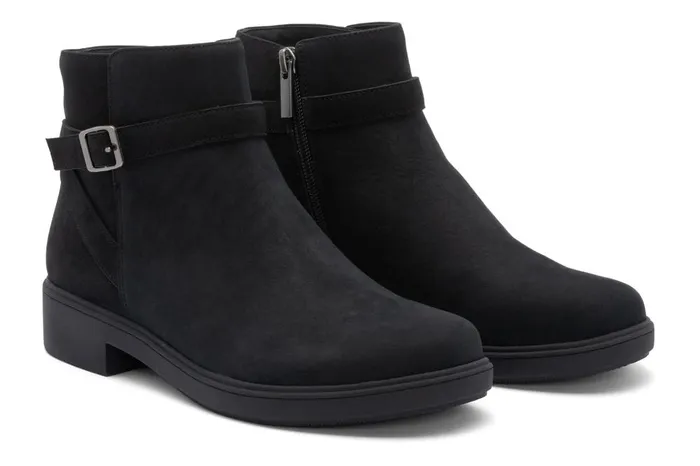Women ABEO Footwear Boots Compass Buckle Black Nubuck Women ABEO Footwear Boots Compass Buckle Black Nubuck