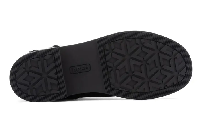 Women ABEO Footwear Boots Compass Buckle Black Nubuck Women ABEO Footwear Boots Compass Buckle Black Nubuck