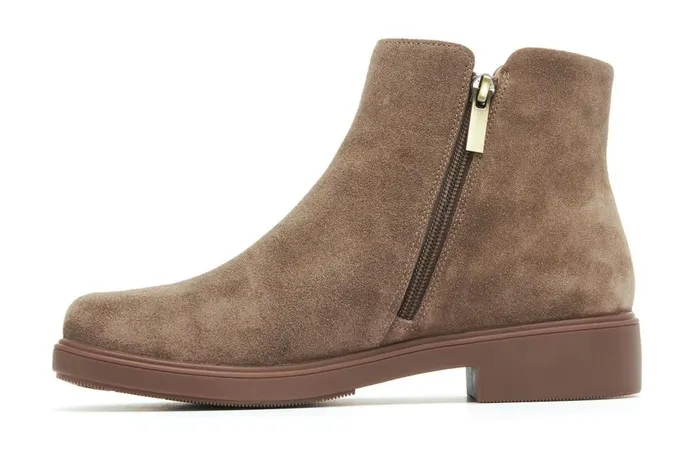 Women ABEO Footwear Boots Compass Zip Dark Taupe Women ABEO Footwear Boots Compass Zip Dark Taupe
