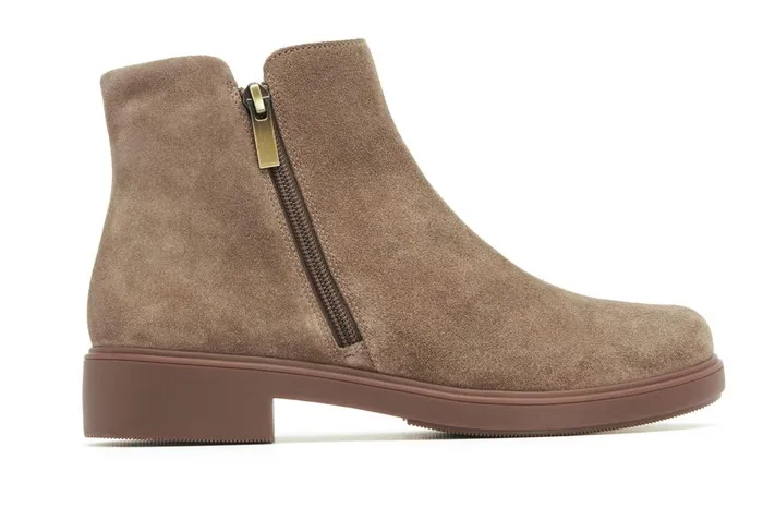 Women ABEO Footwear Boots Compass Zip Dark Taupe Women ABEO Footwear Boots Compass Zip Dark Taupe