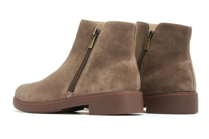 Women ABEO Footwear Boots Compass Zip Dark Taupe Women ABEO Footwear Boots Compass Zip Dark Taupe