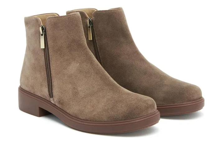 Women ABEO Footwear Boots Compass Zip Dark Taupe Women ABEO Footwear Boots Compass Zip Dark Taupe