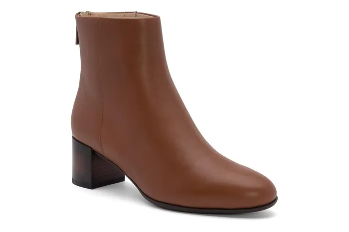 Women ABEO Footwear Boots Plaza Back Zip Dark Tan