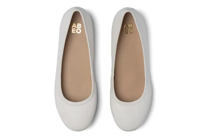 Women ABEO Footwear Dress Promenade Flat White Women ABEO Footwear Dress Promenade Flat White
