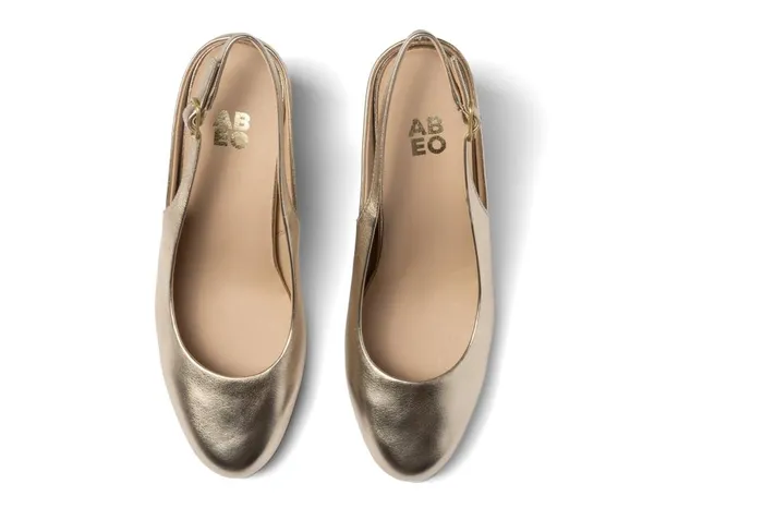 Women ABEO Footwear Dress Tempo Slingback Light Gold Women ABEO Footwear Dress Tempo Slingback Light Gold