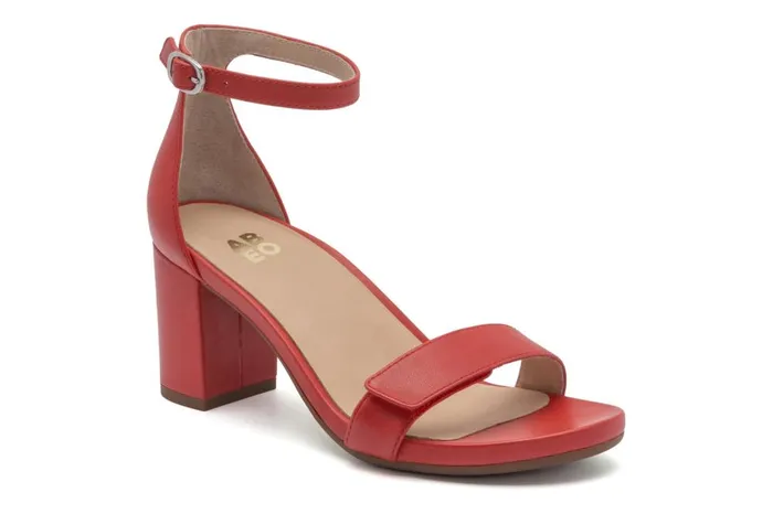 Women ABEO Footwear Dress Tempo Strap Red Leather