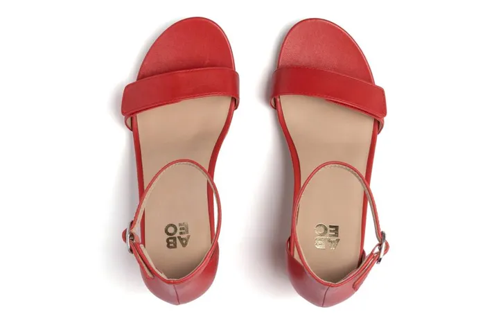 Women ABEO Footwear Dress Tempo Strap Red Leather Women ABEO Footwear Dress Tempo Strap Red Leather