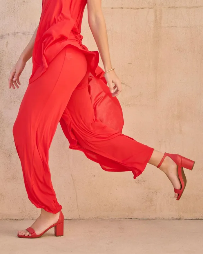 Women ABEO Footwear Dress Tempo Strap Red Leather Women ABEO Footwear Dress Tempo Strap Red Leather