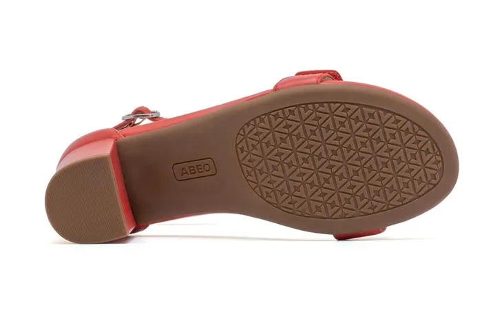 Women ABEO Footwear Dress Tempo Strap Red Leather Women ABEO Footwear Dress Tempo Strap Red Leather