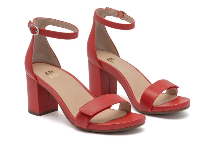 Women ABEO Footwear Dress Tempo Strap Red Leather Women ABEO Footwear Dress Tempo Strap Red Leather