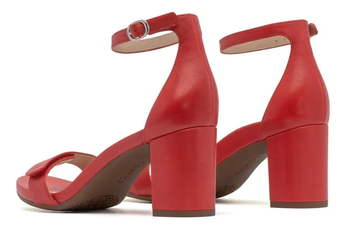 Women ABEO Footwear Dress Tempo Strap Red Leather Women ABEO Footwear Dress Tempo Strap Red Leather