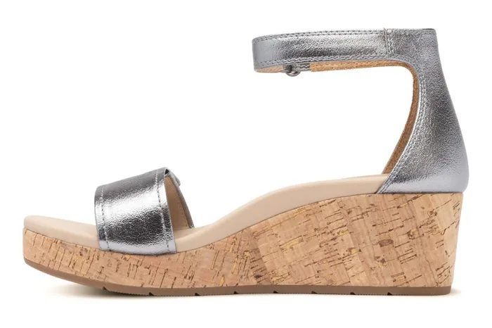 Women ABEO Footwear Sandals Riviera Ankle Sandal Pewter Metallic Leather Women ABEO Footwear Sandals Riviera Ankle Sandal Pewter Metallic Leather
