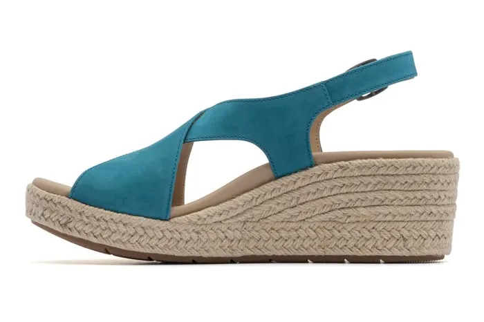Women ABEO Footwear Sandals Riviera Cross Teal Leather Women ABEO Footwear Sandals Riviera Cross Teal Leather