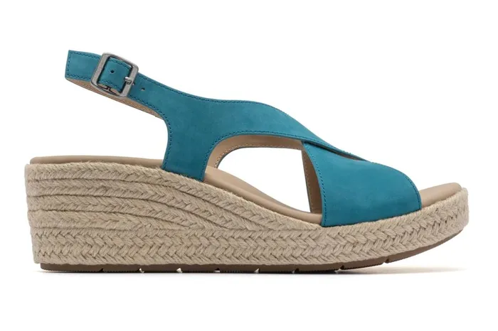 Women ABEO Footwear Sandals Riviera Cross Teal Leather Women ABEO Footwear Sandals Riviera Cross Teal Leather
