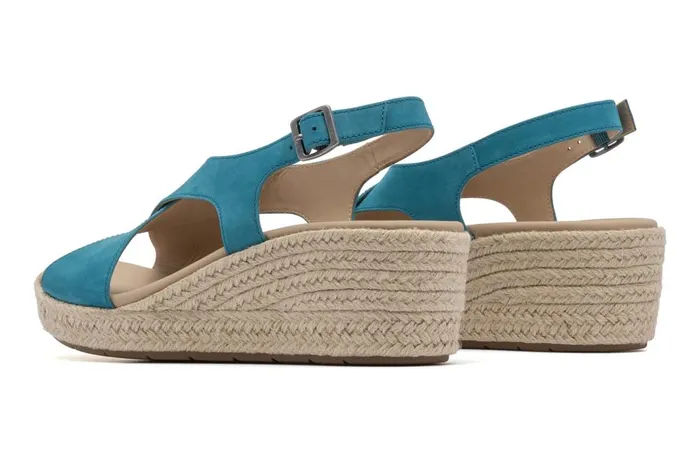 Women ABEO Footwear Sandals Riviera Cross Teal Leather Women ABEO Footwear Sandals Riviera Cross Teal Leather