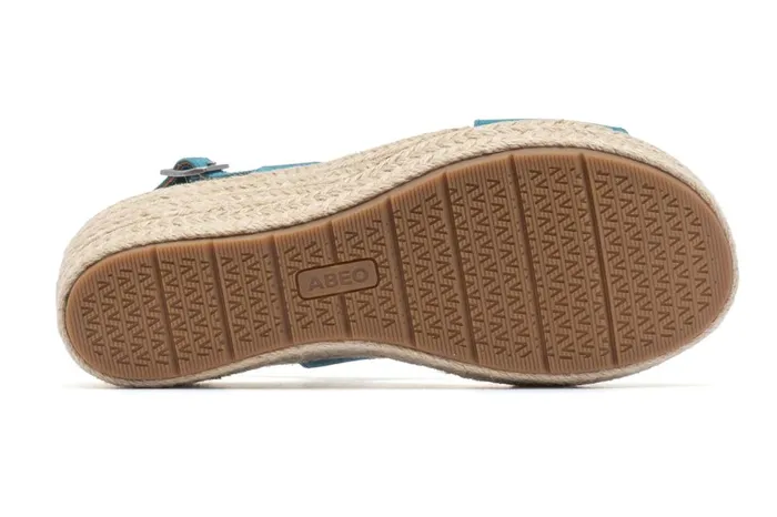 Women ABEO Footwear Sandals Riviera Cross Teal Leather Women ABEO Footwear Sandals Riviera Cross Teal Leather
