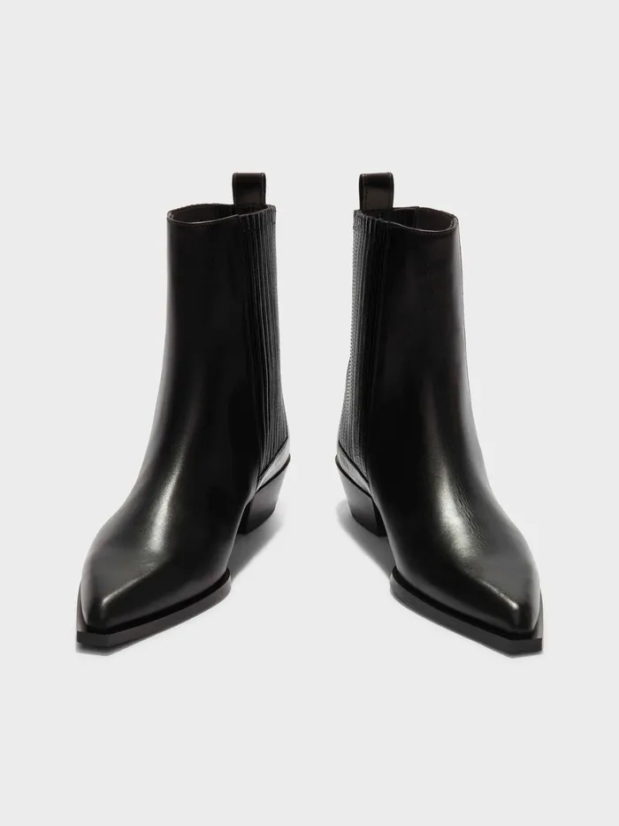 Women Aeyde BELINDA Black Cowboy Boot Aeyde Ankle Boots