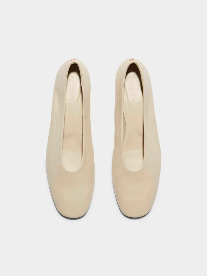 Women Aeyde DELIA Creamy Leather Flat Aeyde Flats