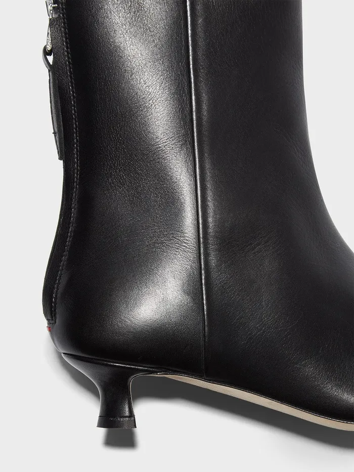 Women Aeyde ZOE Black Kitten Heel Ankle Boot Aeyde Ankle Boots