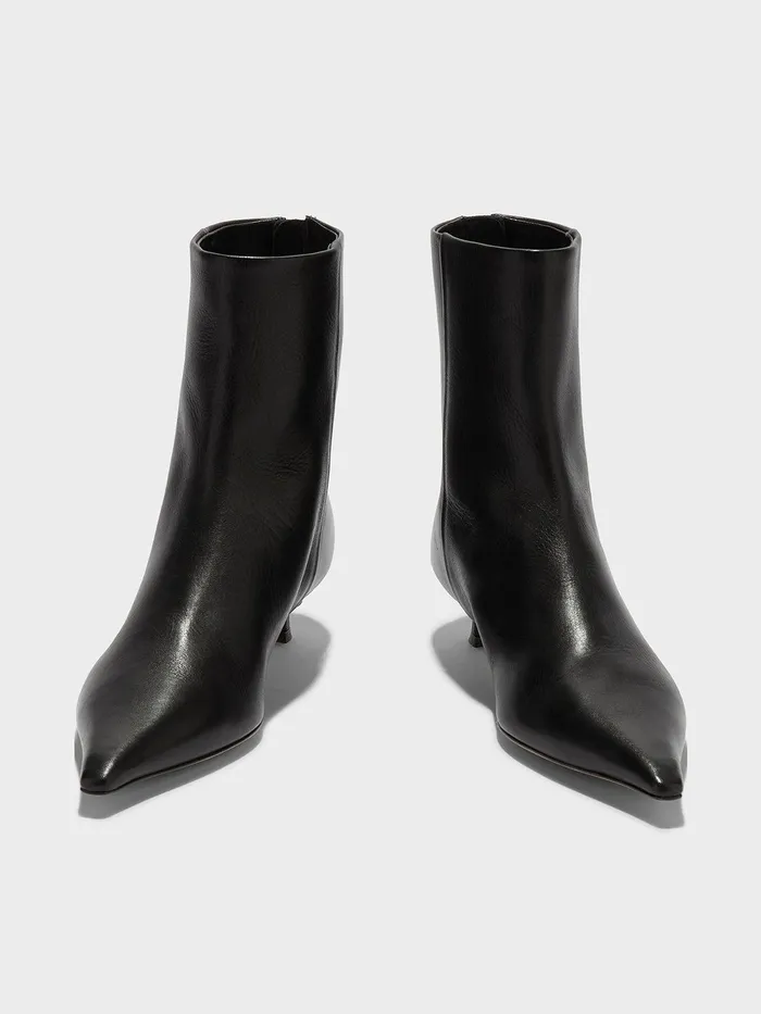 Women Aeyde ZOE Black Kitten Heel Ankle Boot Aeyde Ankle Boots