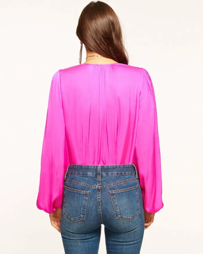 Women Alaina Embellished Blouse Electric Pink Ramy Brook Tops