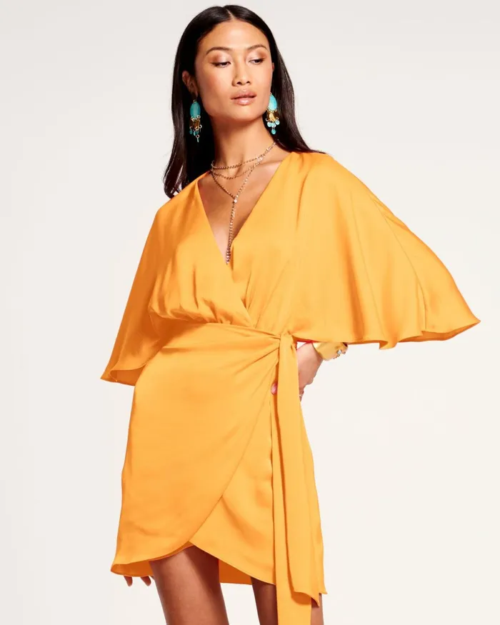 Women Alexis Wrap Mini Dress Black Ramy Brook Dresses