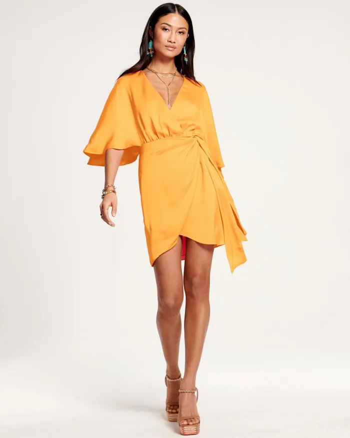 Women Alexis Wrap Mini Dress Black Ramy Brook Dresses