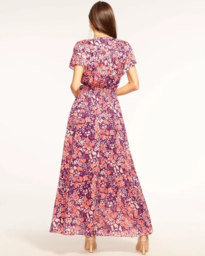 Women Alina Short Sleeve Maxi Dress Cabernet Dot Ramy Brook Dresses Women Alina Short Sleeve Maxi Dress Cabernet Dot Ramy Brook Dresses