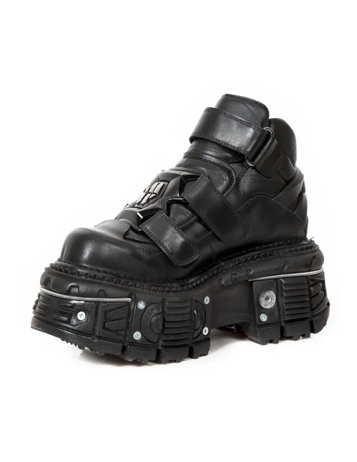 Women Ankle Boot Black Imperfect MTank008C1 New Rock Platform Women Ankle Boot Black Imperfect MTank008C1 New Rock Platform