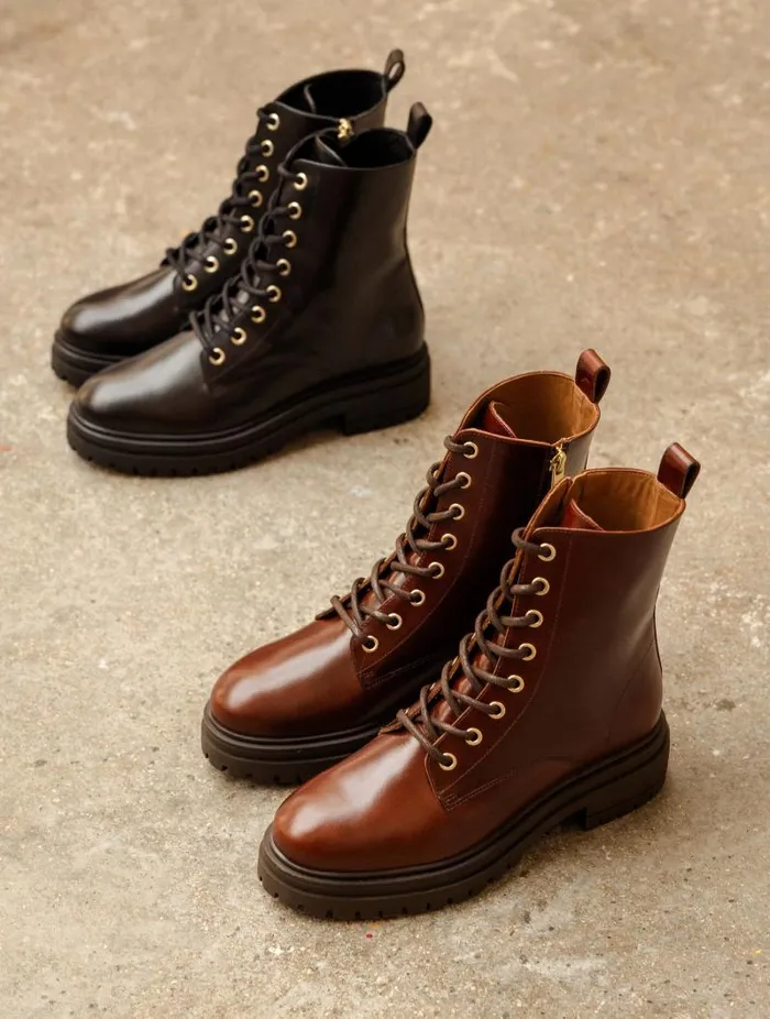 Women Ankle Boots Bobbies Max Coffee Liqueur