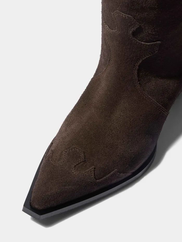 Women Aruna Suede Cowboy KneeHigh Boots Aeyde KneeHigh Boots