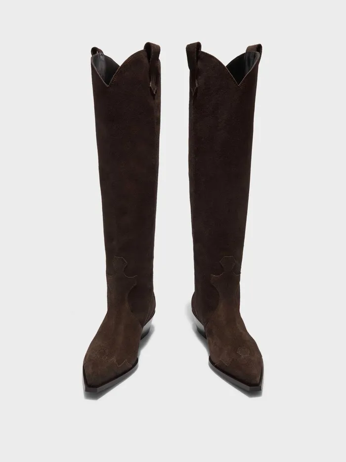 Women Aruna Suede Cowboy KneeHigh Boots Aeyde KneeHigh Boots
