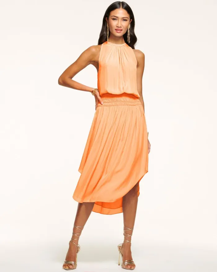 Women Audrey Smocked Midi Dress Cabernet Ramy Brook Dresses Women Audrey Smocked Midi Dress Cabernet Ramy Brook Dresses
