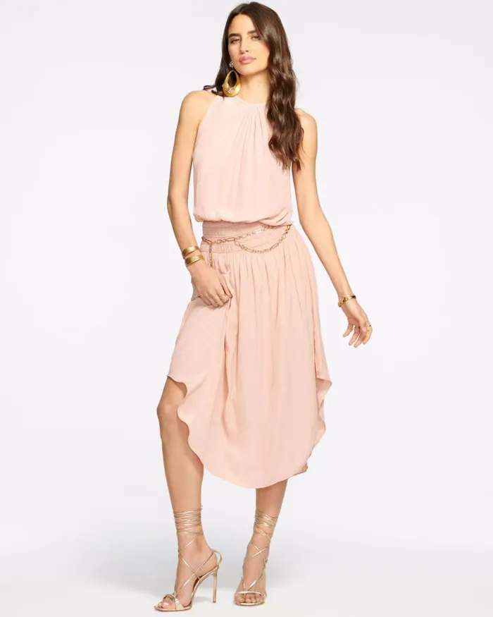 Women Audrey Smocked Midi Dress Cabernet Ramy Brook Dresses Women Audrey Smocked Midi Dress Cabernet Ramy Brook Dresses