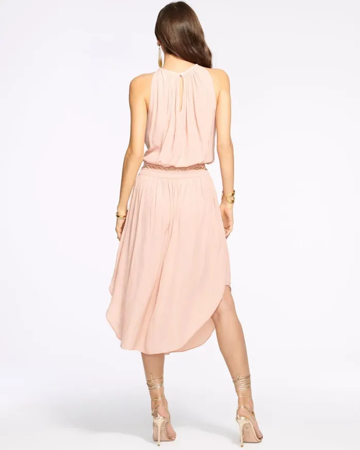 Women Audrey Smocked Midi Dress Cabernet Ramy Brook Dresses Women Audrey Smocked Midi Dress Cabernet Ramy Brook Dresses