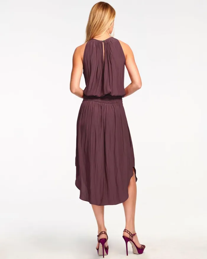 Women Audrey Smocked Midi Dress Cabernet Ramy Brook Dresses Women Audrey Smocked Midi Dress Cabernet Ramy Brook Dresses