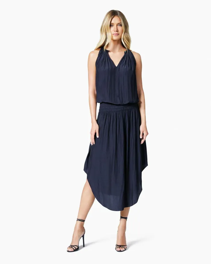 Women Audrey Smocked Midi Dress Cabernet Ramy Brook Dresses Women Audrey Smocked Midi Dress Cabernet Ramy Brook Dresses