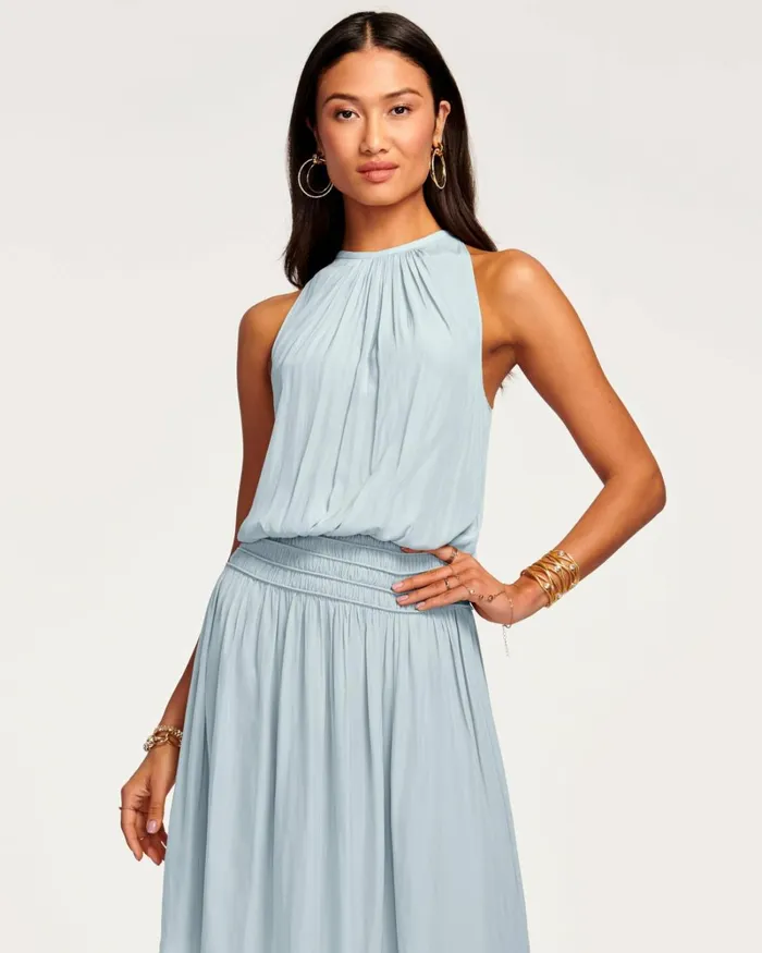 Women Audrey Smocked Midi Dress Cabernet Ramy Brook Dresses Women Audrey Smocked Midi Dress Cabernet Ramy Brook Dresses