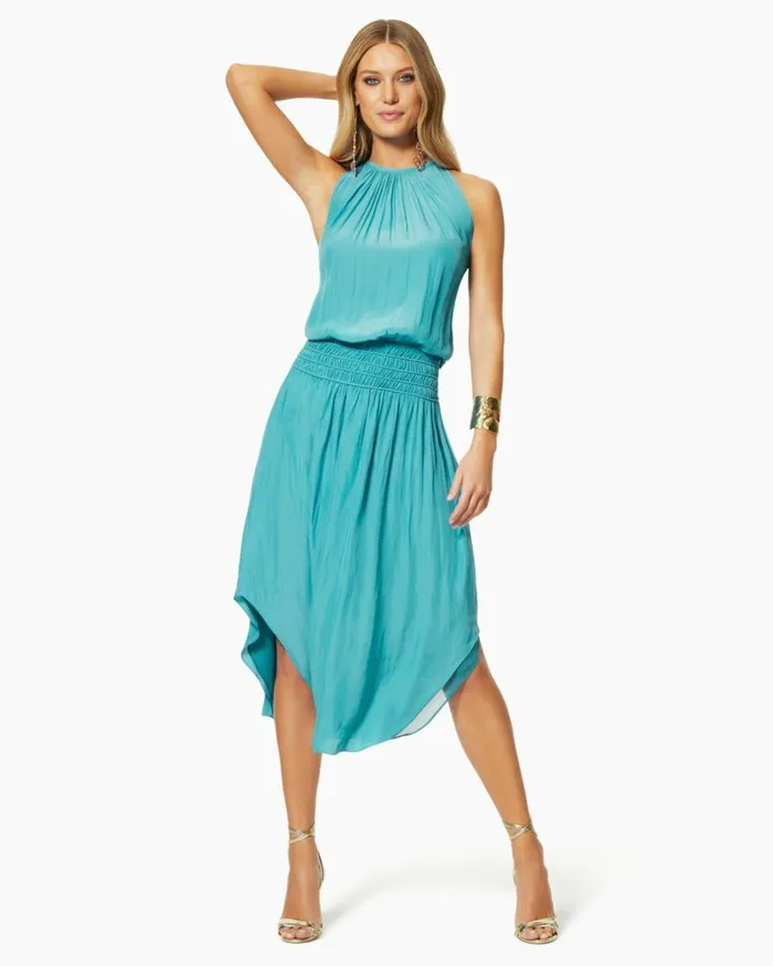 Women Audrey Smocked Midi Dress Cabernet Ramy Brook Dresses Women Audrey Smocked Midi Dress Cabernet Ramy Brook Dresses