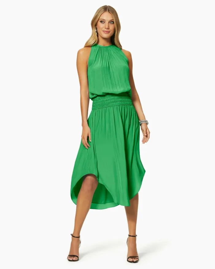 Women Audrey Smocked Midi Dress Cabernet Ramy Brook Dresses Women Audrey Smocked Midi Dress Cabernet Ramy Brook Dresses