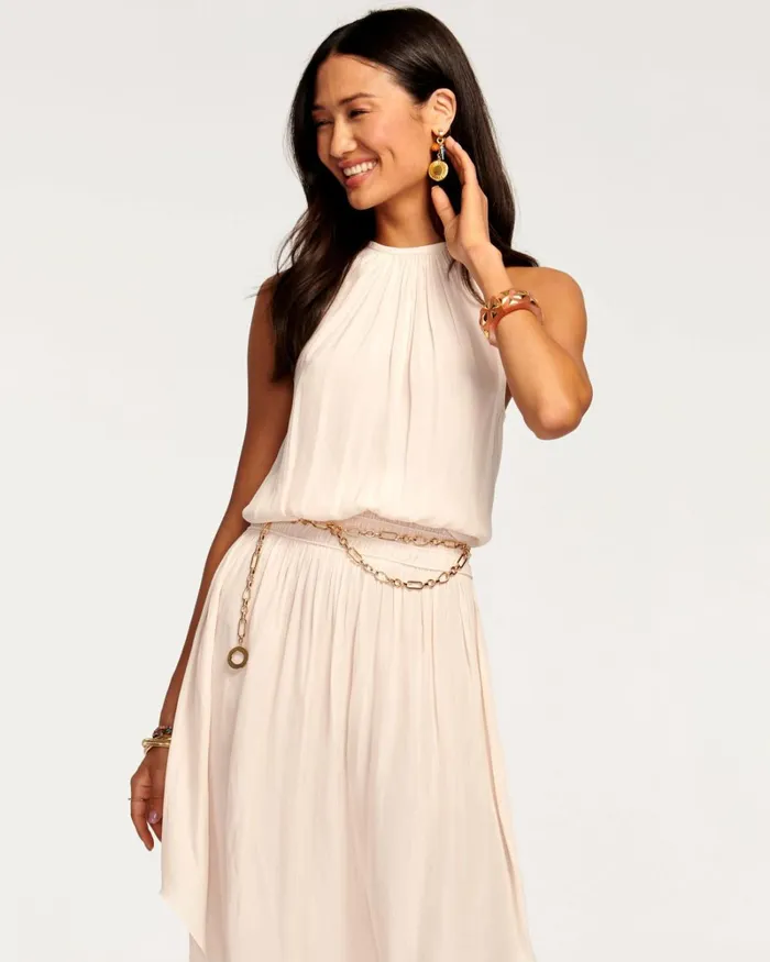 Women Audrey Smocked Midi Dress Cabernet Ramy Brook Dresses Women Audrey Smocked Midi Dress Cabernet Ramy Brook Dresses