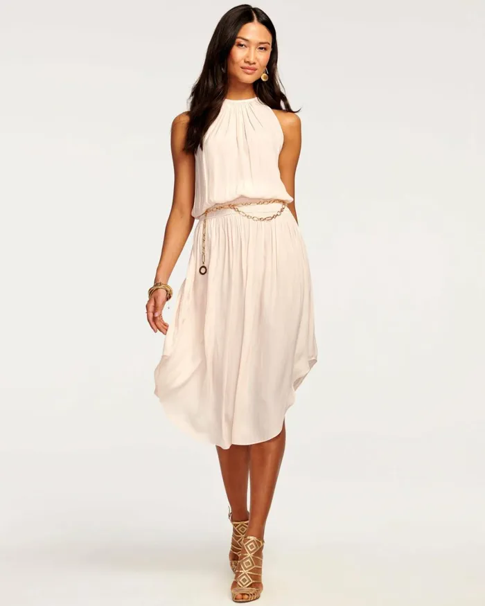 Women Audrey Smocked Midi Dress Cabernet Ramy Brook Dresses Women Audrey Smocked Midi Dress Cabernet Ramy Brook Dresses
