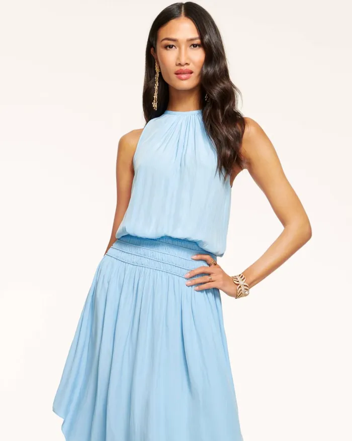 Women Audrey Smocked Midi Dress Cabernet Ramy Brook Dresses Women Audrey Smocked Midi Dress Cabernet Ramy Brook Dresses