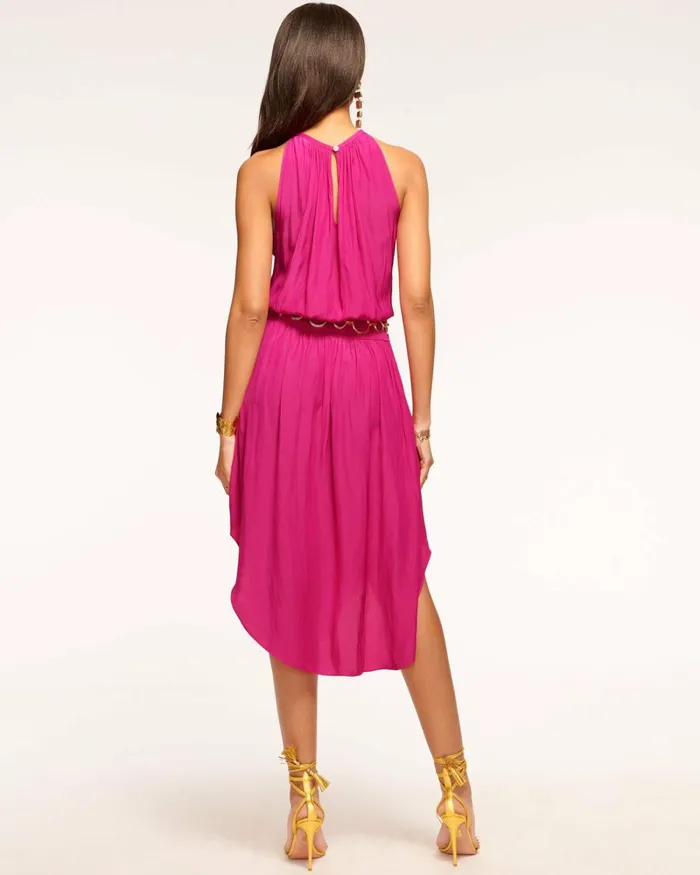 Women Audrey Smocked Midi Dress Cabernet Ramy Brook Dresses Women Audrey Smocked Midi Dress Cabernet Ramy Brook Dresses