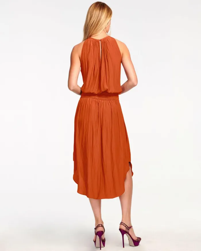 Women Audrey Smocked Midi Dress Cabernet Ramy Brook Dresses Women Audrey Smocked Midi Dress Cabernet Ramy Brook Dresses