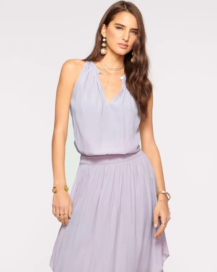Women Audrey Smocked Midi Dress Cabernet Ramy Brook Dresses Women Audrey Smocked Midi Dress Cabernet Ramy Brook Dresses